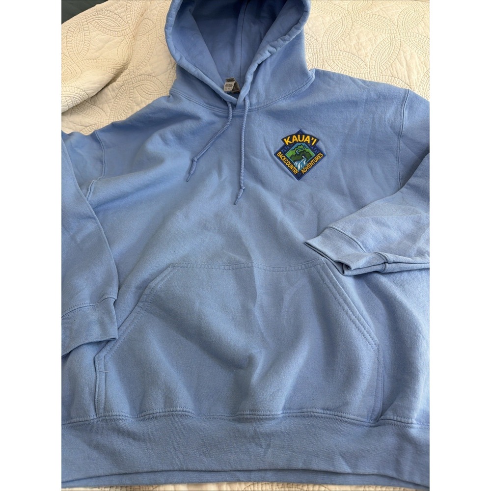 Kaua'i Hawaii Backcountry Adventure Light Blue Unisex Size Large Hoodie